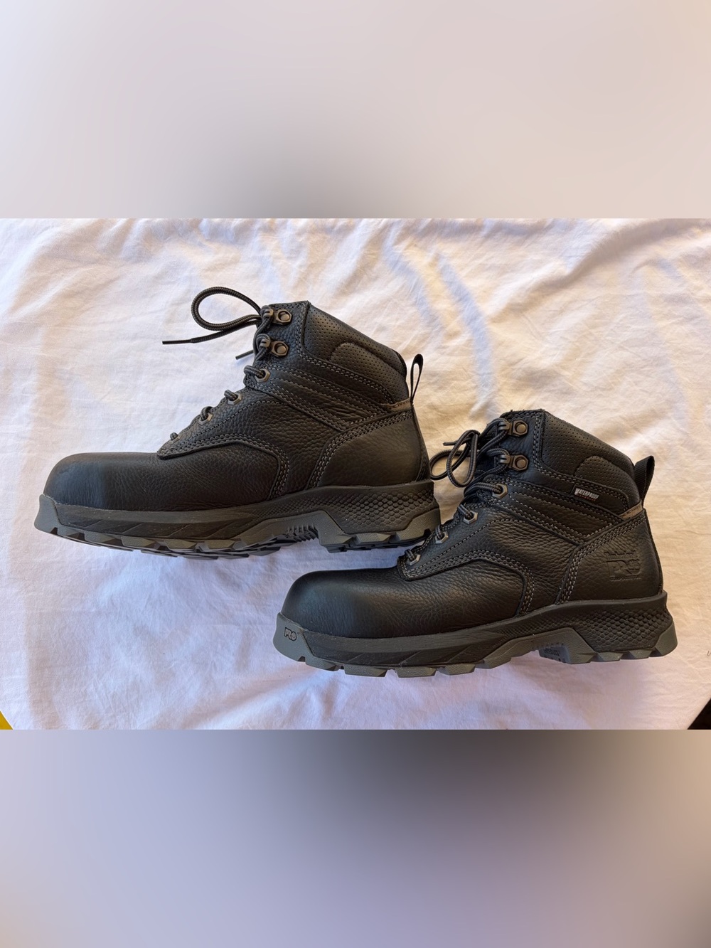 Timberland NEW Pro Titan EV Composite Toe Black Womens Work Boots Sz 8 Comfy!